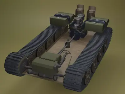 Tiger Mk1 Tank Engine and Drivetrain 3D model