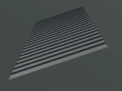 Metal sheet roofing 2402 3D model