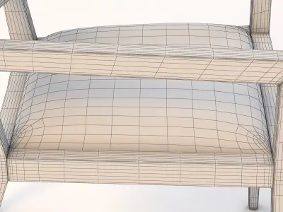  Domicile Upholstered Back Armchair 60009 3D model