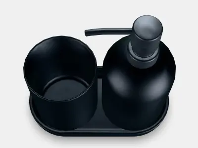 GANSJON 3-piece bathroom set Low-poly 3D model