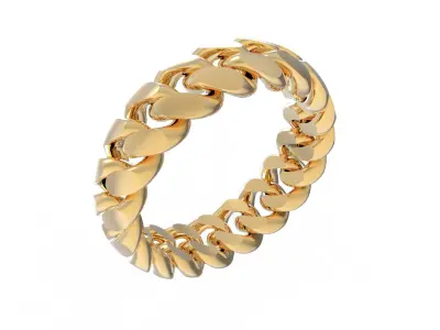 Cuban Chain Simple Ring 3D print model