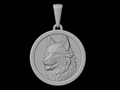 Border Collie Pendant 3D print model