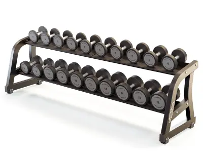 Two Tier Dumbbell Rack 3D model