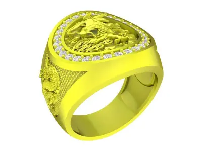 zodiac korean luxury chinese dragon men ring 4415 3D print model