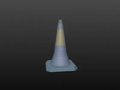 Traffic cone Free low-poly 3D model