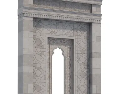 Arabic turkish islamic architectural element set 500 3D model