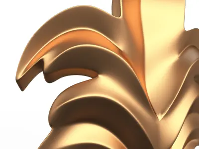 Leave Ornament Plaster Molding Decoration CNC Low-poly 3D model