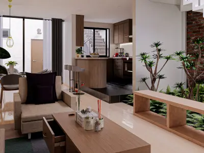 MODELADO DE VIVIENDA UNIFAMILIAR DE DOS NIVELES  3D model