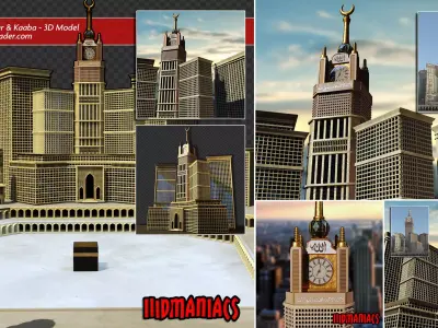 SAUDI KSA MECCA TOWER Free 3D model
