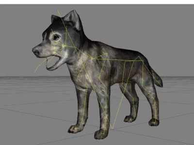 Animal - puppy Low-poly 3D model