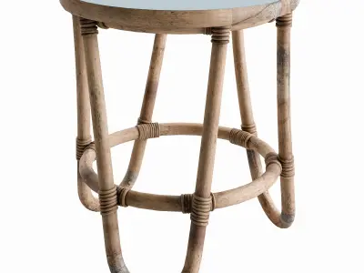 Bamboo coffee table Low-poly 3D model