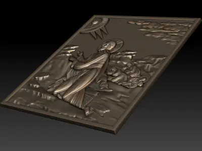 Jesus Prays in the Garden of Gethsemane 3D model