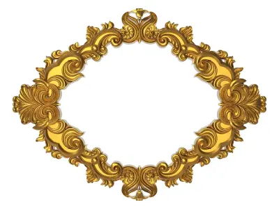 Carved Picture Frame 3D model 11