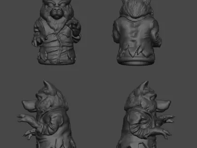 Finger Puppet - Werewolf 3D print model