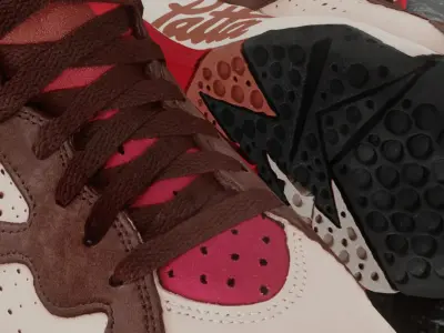 NIKE AIR JORDAN 7 X PATTA 3D SHOES Low-poly 3D model