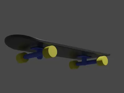 Toy Skateboard Plastic Free 3D model