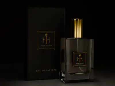 Henry Hemans Perfume Bottle 3D Model Free Blender Free low-poly 3D model