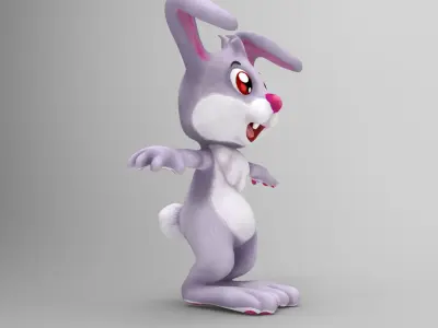 Rabbit Cartoon Low-poly 3D model purchase