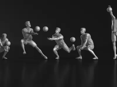 volleyball Man 47 figure Set 01 3D print model