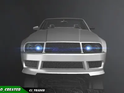 Lowpoly Racing Car Concept 3D Model Low-poly 3D model