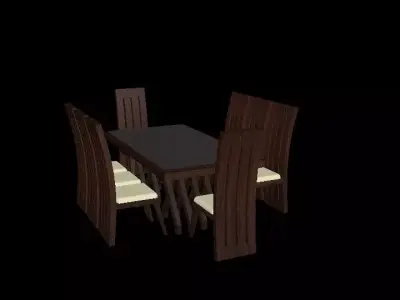 Dinning Table  Free low-poly 3D model