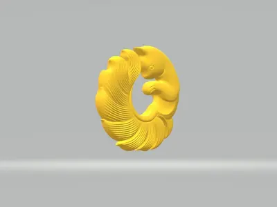 Nine-tailed Fox Pendant 3D print model
