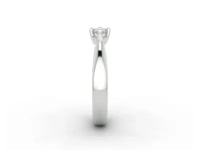 D-1604 solitaire diamond engagement ring 3D print model