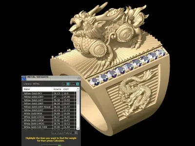 Luxury Dragon Ring 3D print model 3D print model