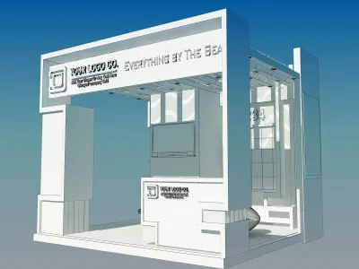  Booth Exhibition Stand a486  3D model