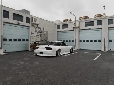 3D Highpoly Garage Spot Blender File 3D model