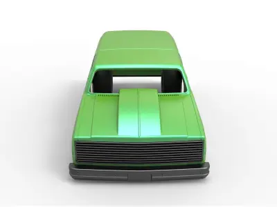 Shell Chevrolet Blazer K5 Dragster Scale 1 to 25 3D print model