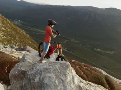The Downhill Rider Free low-poly 3D model
