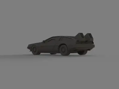 Delorean Car 3D print model