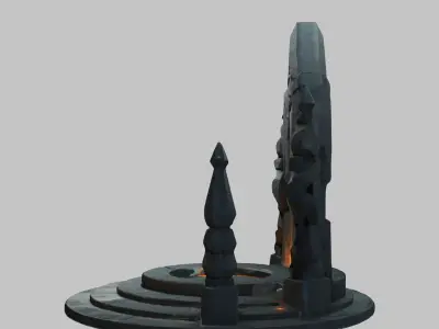 Mystical Archway Low-poly 3D model