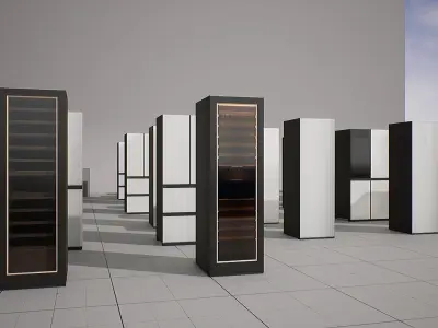 SAMSUNG - BESPOKE Refrigerator Built-IN Low-poly 3D model