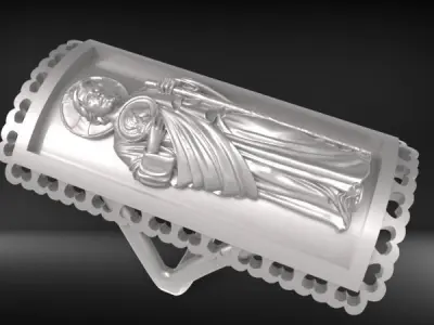 Saint Jude Signet Ring anillo san judas 3D print model