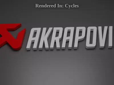 Akrapovic Logo Low-poly 3D model