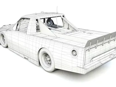 Toyota Tundra NASCAR CWS 2020 Low-poly 3D model