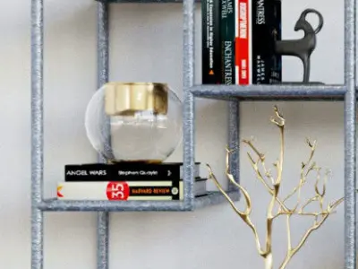 Set - 33 bookcases for living room 3D model