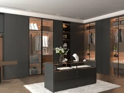 Cloakroom Dressing room 3D model