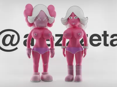 Kaws Pink Twins Bundle for Print 3D print model
