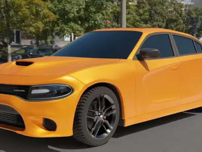 Dodge Charger 2019 Grand Turismo orange metallic 3D model