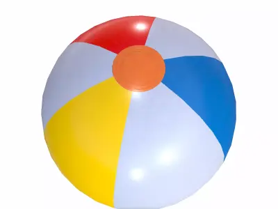 Beach Ball Low-poly PBR Free low-poly 3D model