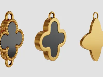 Clover Pendant Jewellery Collection 3D print model