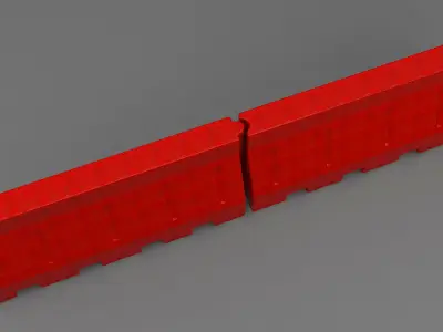 Barriers 2 lego brick 3D model