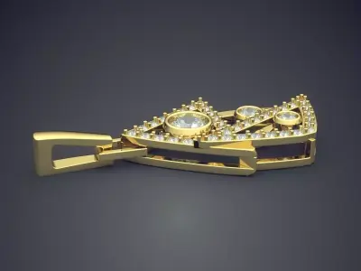 Luxury Brooch With Diamond CAD 3007 3D print model