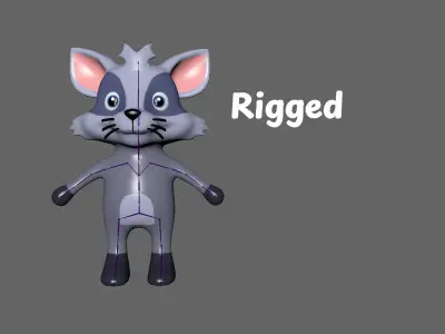 High-Quality 3D Cute Badger - Animated for Games Low-poly 3D model