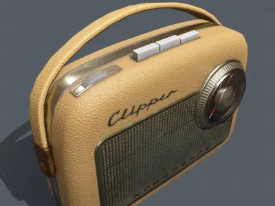 Pbr Textured Vintage Radio  Low-poly 3D model