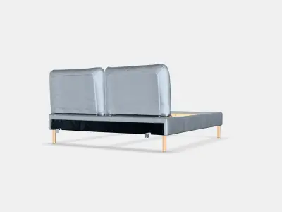 SAGESUND Upholstered bed frame Low-poly 3D model