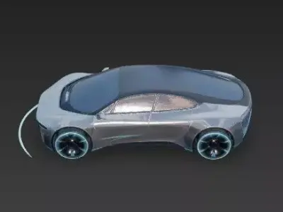 Aether-X- Hyper-Liner Futuristic Concept Car 3D Model 3D model